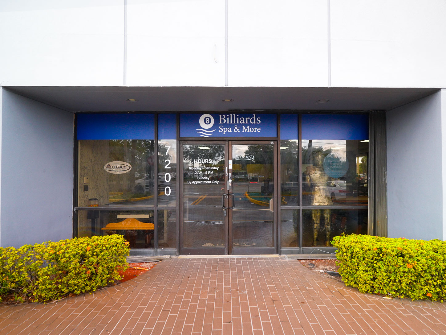Billiards Spa and More — showroom exterior